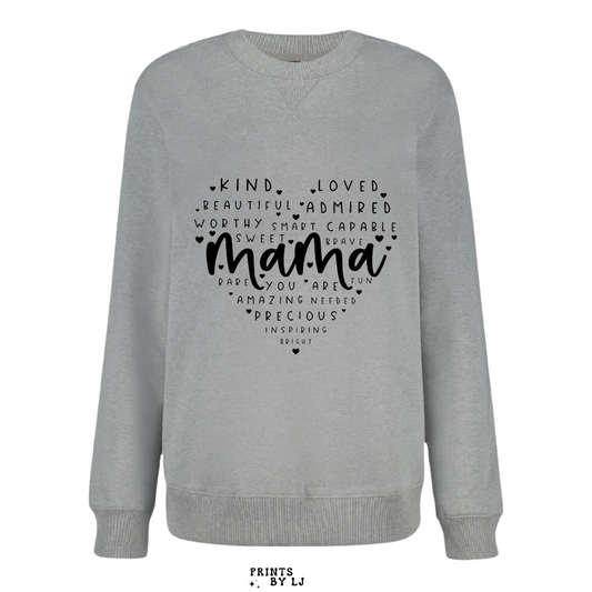 Mama Heart Crewneck Jumper